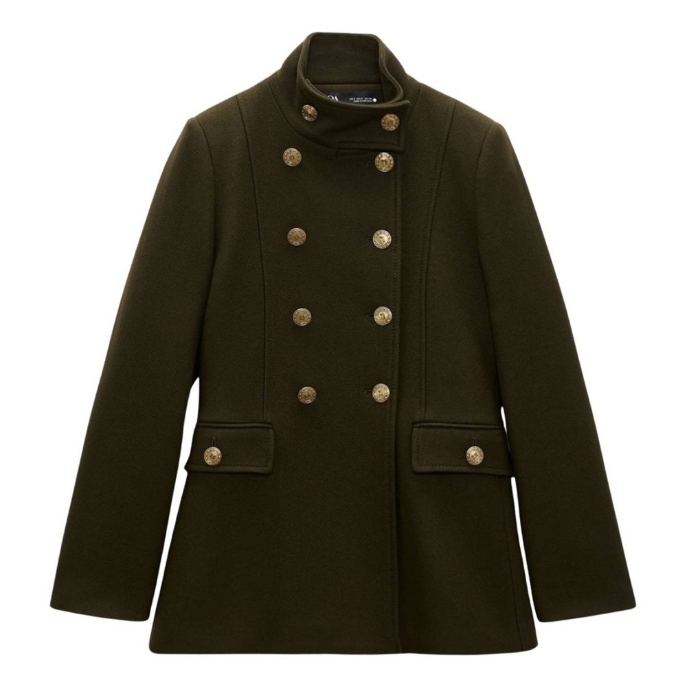 ZARA MANTECO Wool Blend Coat size L